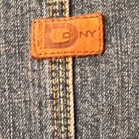 DKNY Jeans Embroidered Demin Vintage Jacket 14 Cotton Blend Boho western - Picture 7 of 7